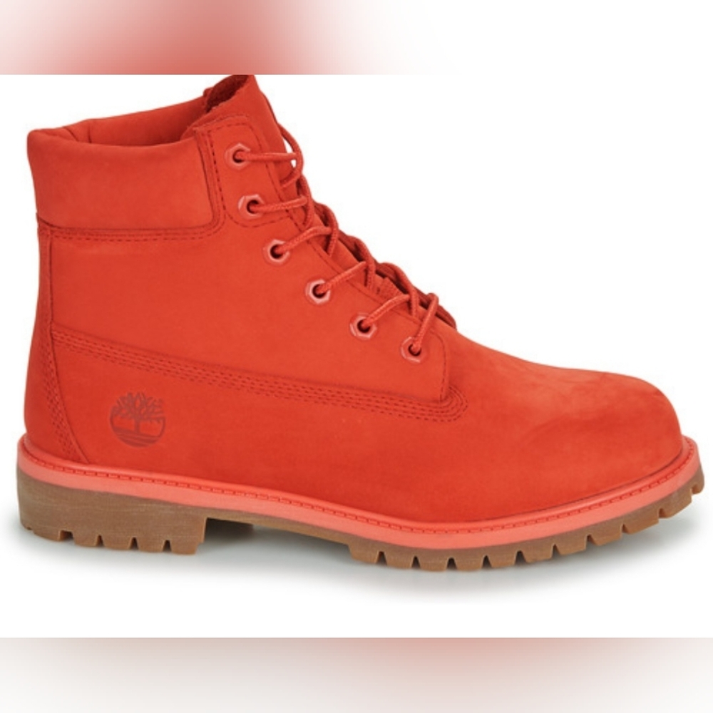 Size 1 - New TIMBERLAND 6 inch Premium Boot Junior '50th' Anniversary - Red